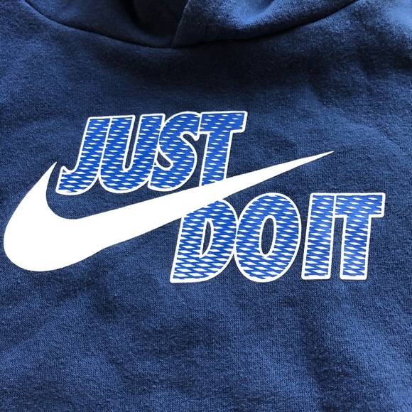 Nike Toddler Sweatshirt Hoodie Navy Blue White Swoosh 2T - Picture 6 of 6